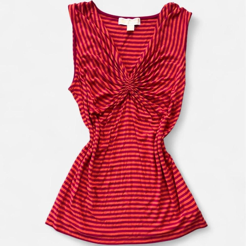 Michael Kors Pink and orange striped tank top